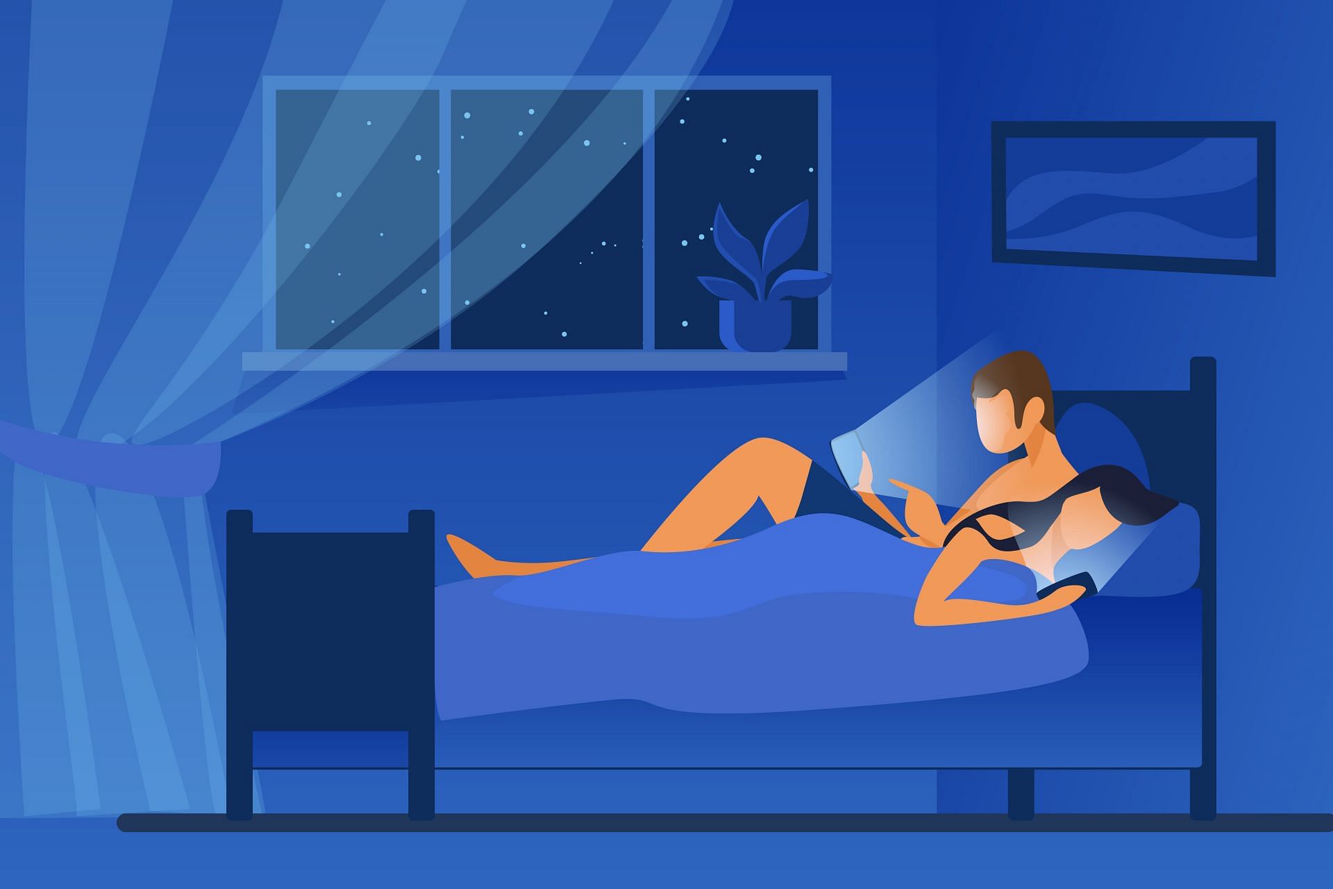 Use of electronic devices can interfere with hormonal production. (Image via Freepik/ Freepik)